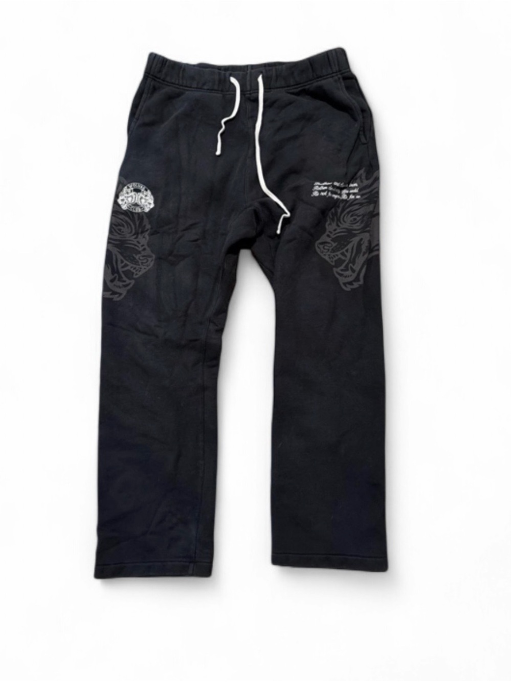 Darc Sport Black Sweatpants with Subtle Tiger Graphics